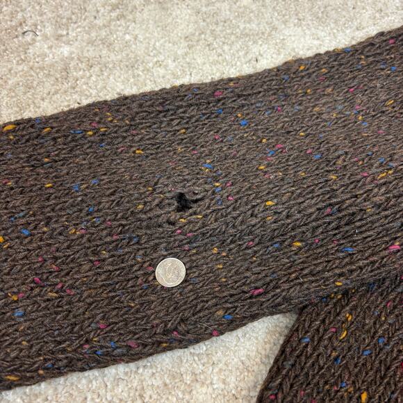 Vintage Yves Saint Laurent YSL Menswear Wool Hand Knit Argyle Sweater Large - Picture 7 of 8